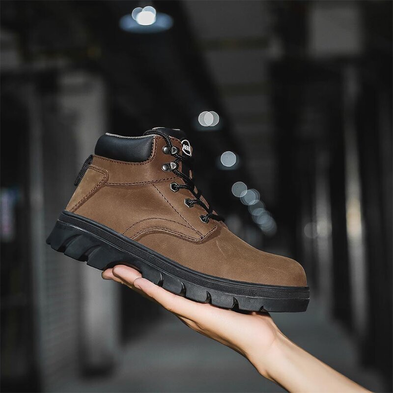 Safety Shoes Factory - Brown Leather Steel Toe Mountaineering