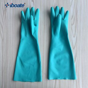 Chemical Safety Gloves Factory - Custom Heavy Duty Green Nitrile