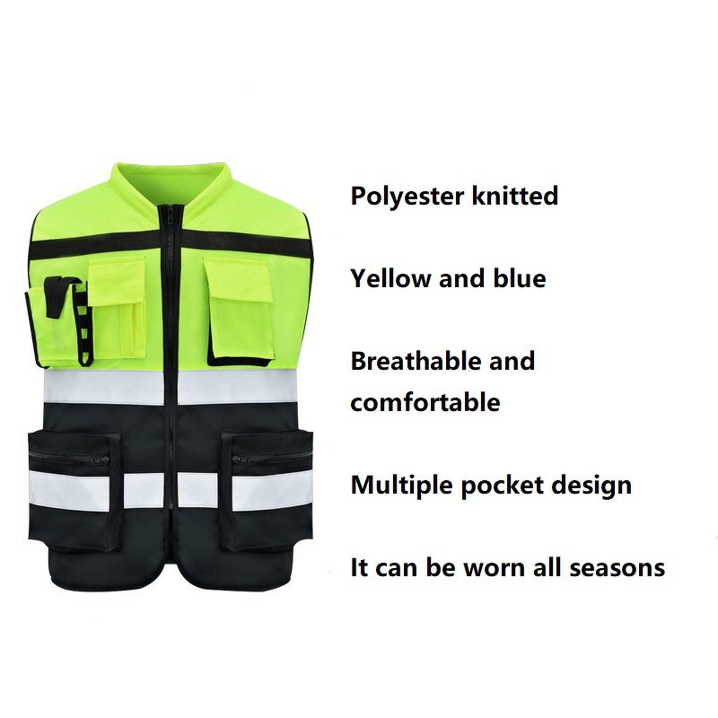 Safety Vest Manufacturer - Reflective Strip Breathable Pocket