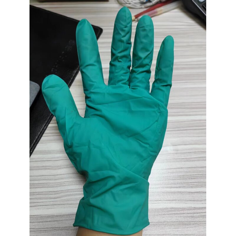 Nitrile Gloves Factory - Lightweight Beaded Cuff Chemical
