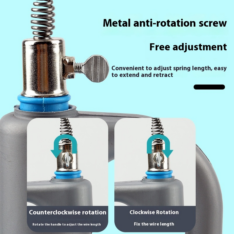 Toilet Plunger Manufacturer - Blue Hand Crank Sewer Blockage Tool