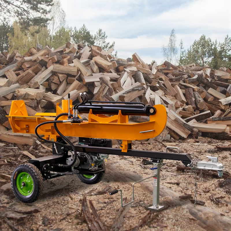 Log Splitter Factory - 15HP Gasoline 40 Ton Hydraulic with Trailer