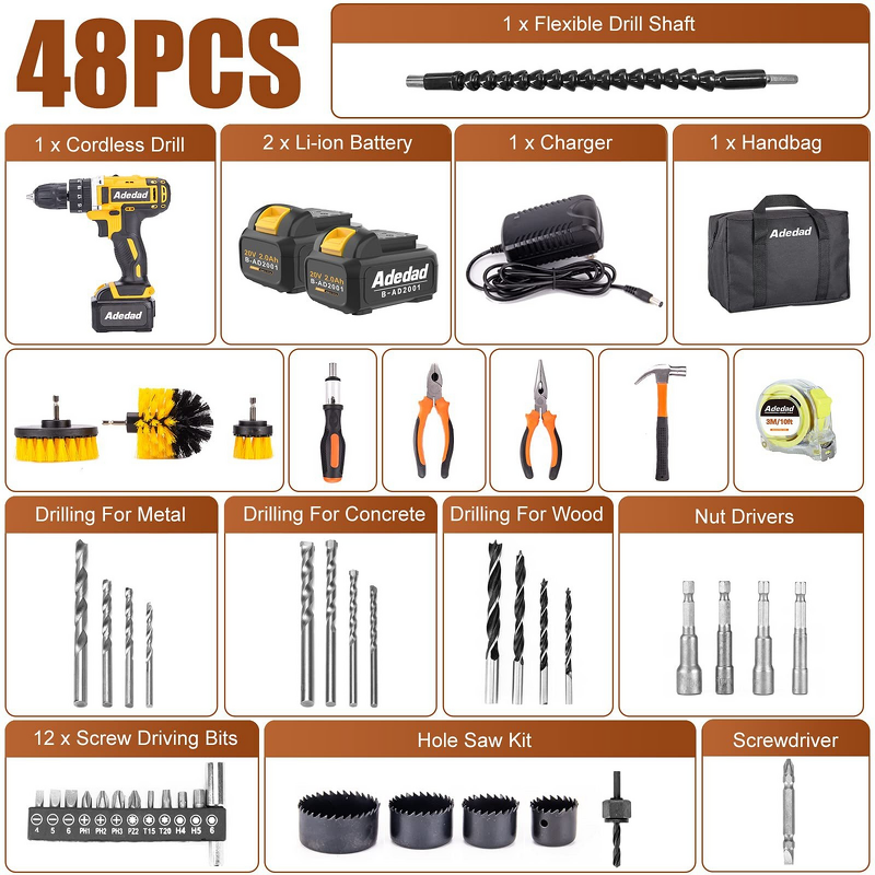 Electric Drill Set Manufacturer - Three Function Dual Speed 1800W