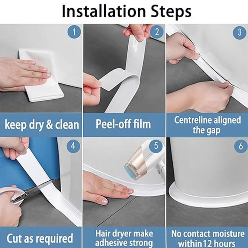 Waterproof Tape Factory - White Mildew Proof Bathroom Tile Seam