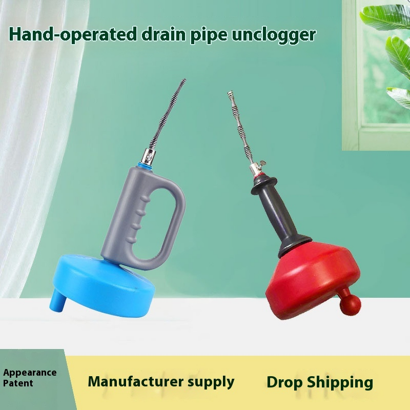 Toilet Plunger Manufacturer - Blue Hand Crank Sewer Blockage Tool