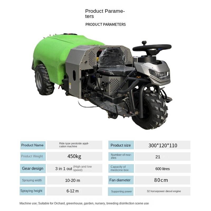Orchard Sprayer Manufacturer - Three Wheel Self-Propelled Wind Feeding