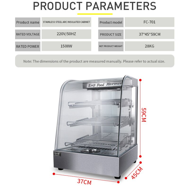 Food Display Cabinet Factory - Heating Warmer Counter Showcase