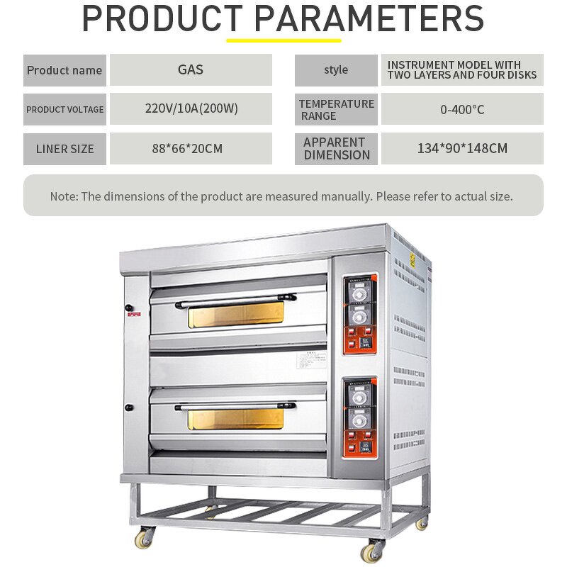 Gas Deck Oven Manufacturer - 3 Deck 6 Pans Pizza Bread Oven