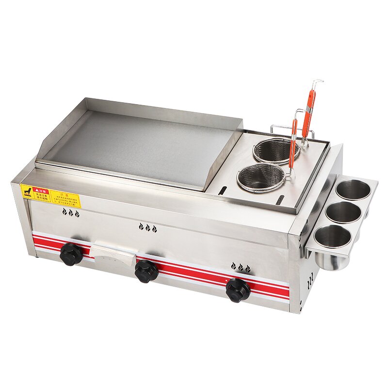 Gas Grill Set Factory - Commercial with 10L Fryer Kitchen Set