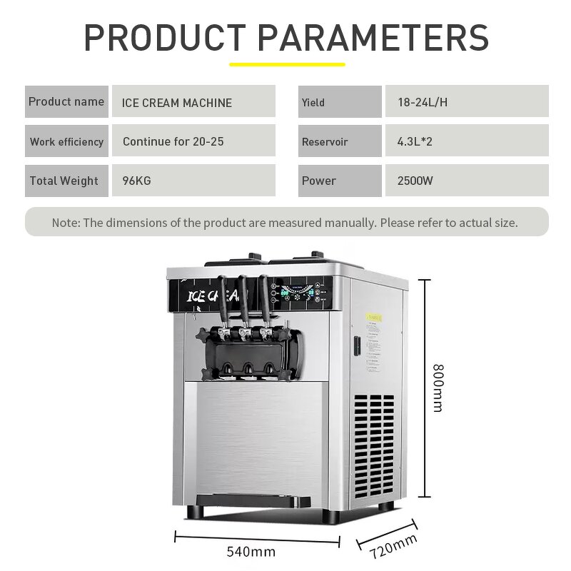 Ice Cream Machine Factory - Three Flavors Desktop Ice Cream Maker