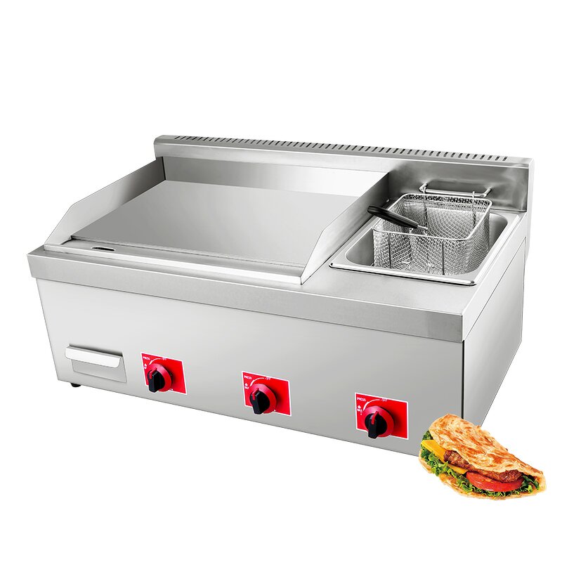 Gas Griddle Manufacturer - Stainless Steel Countertop Fryer