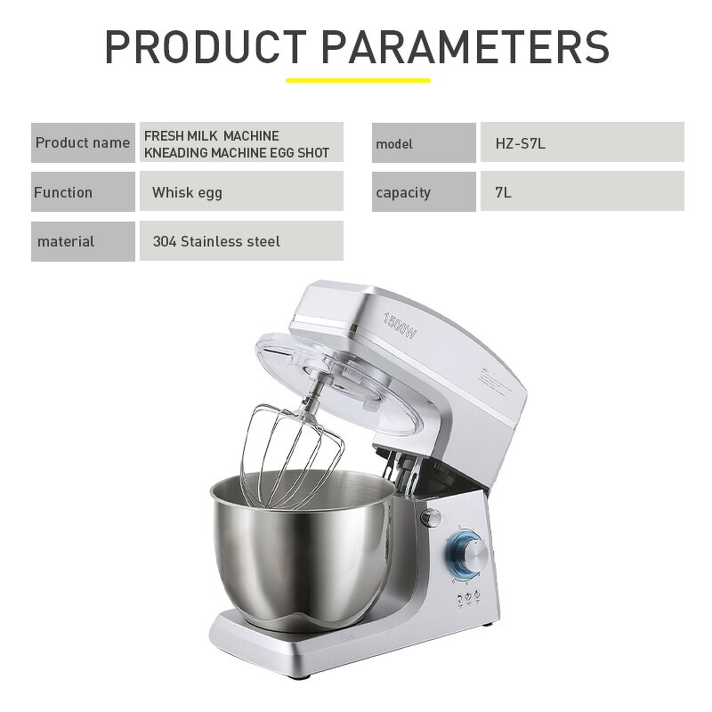 Food Processor Manufacturer - 7L Multifunctional Dough Stand Mixer