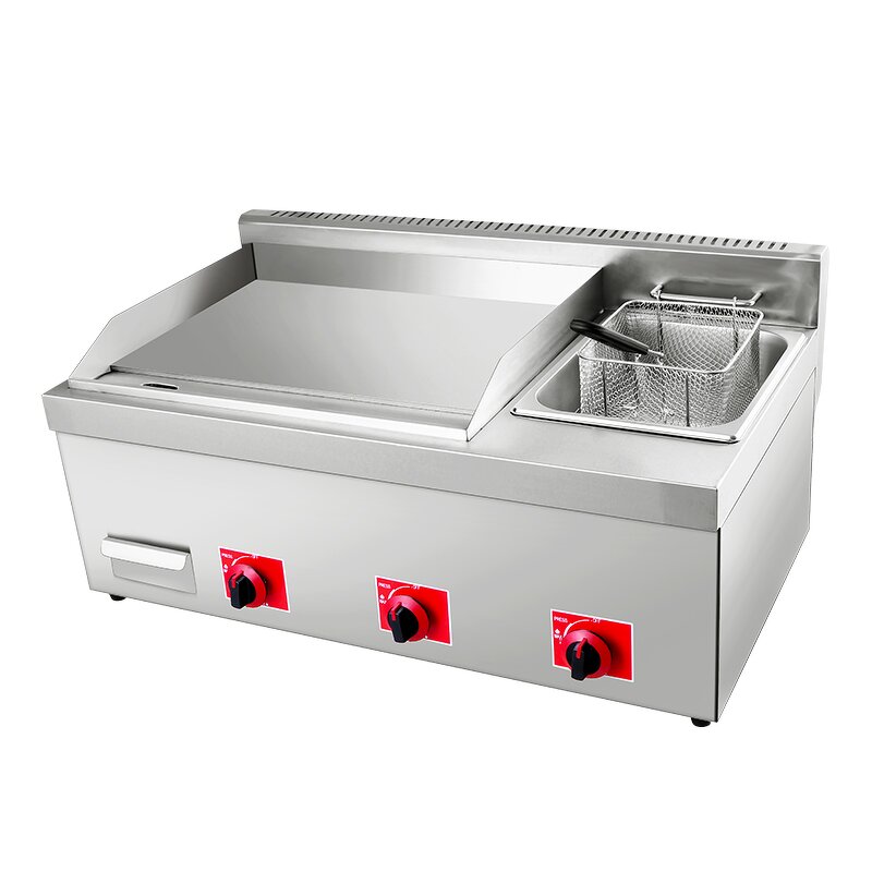Gas Griddle Manufacturer - Stainless Steel Countertop Fryer