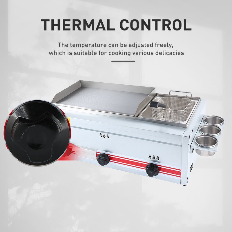 Gas Fryer Factory - Two-in-one Frying Pan Commercial Machine