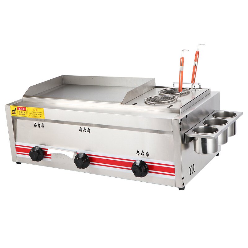Gas Deep Fryer Manufacturer - Combination Stove with Griddle