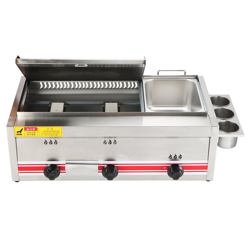 Gas Grill Set Factory - Commercial with 10L Fryer Kitchen Set