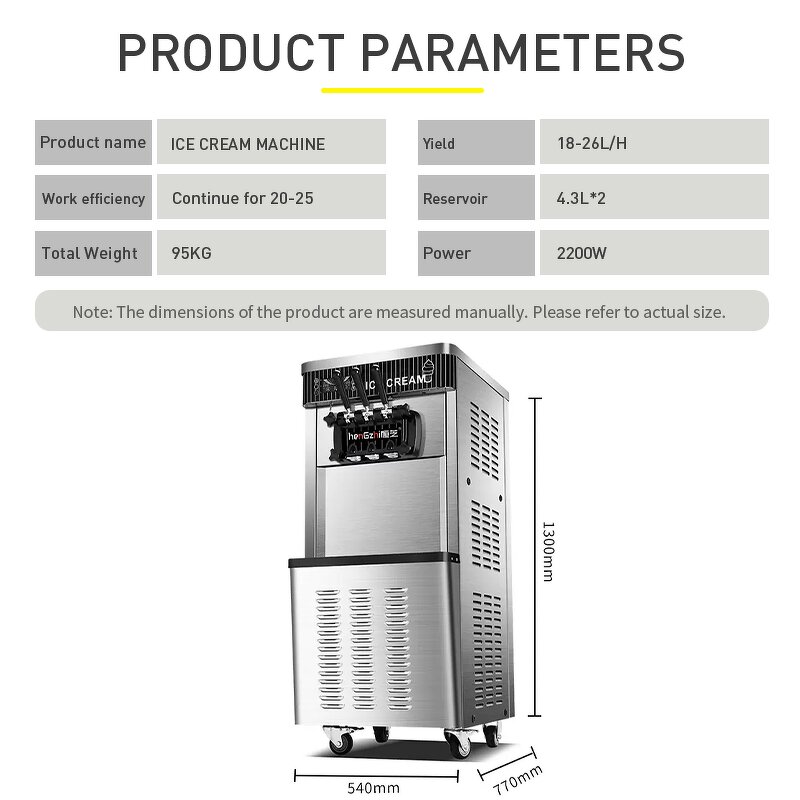 Ice Cream Machine Manufacturer - Vertical Automatic Three Flavors