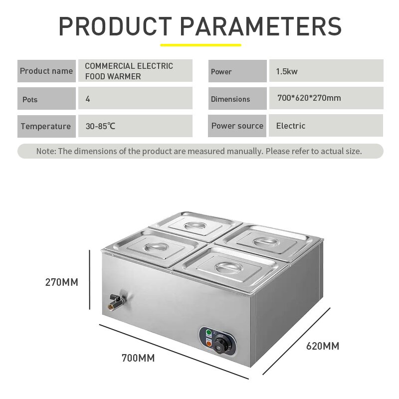 Food Heater Manufacturer - Commercial Electric Bain Marie