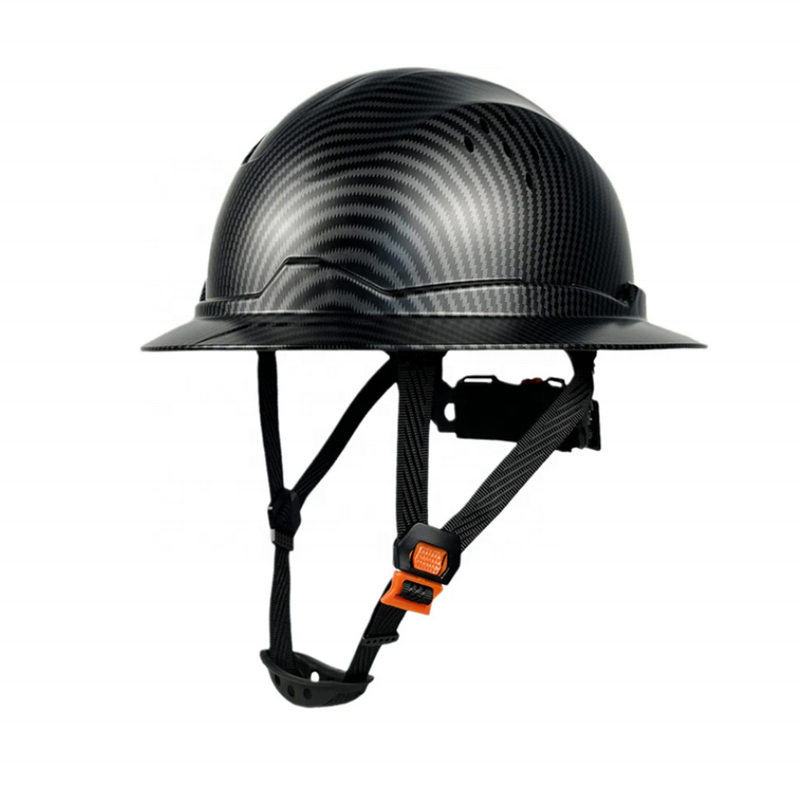 Safety Helmet Manufacturer - ANSI Z89.1 Full Brim Vented Carbon Fiber