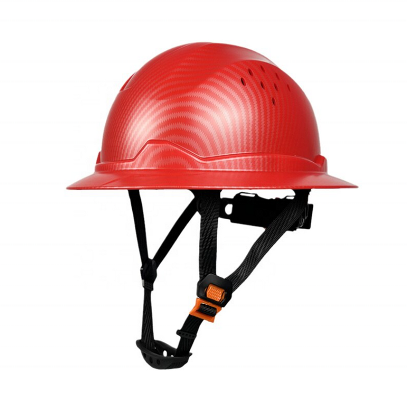 Safety Helmet Factory - Full Brim with Visor ANSI Approved 6 Point