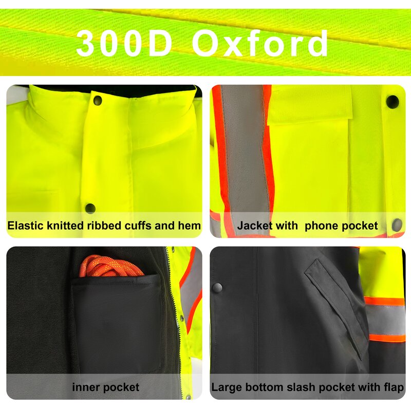 Safety Jacket Factory - Winter Warm Fleece Lining Bomber Jacket