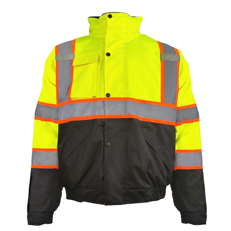 Safety Jacket Factory - Winter Warm Fleece Lining Bomber Jacket