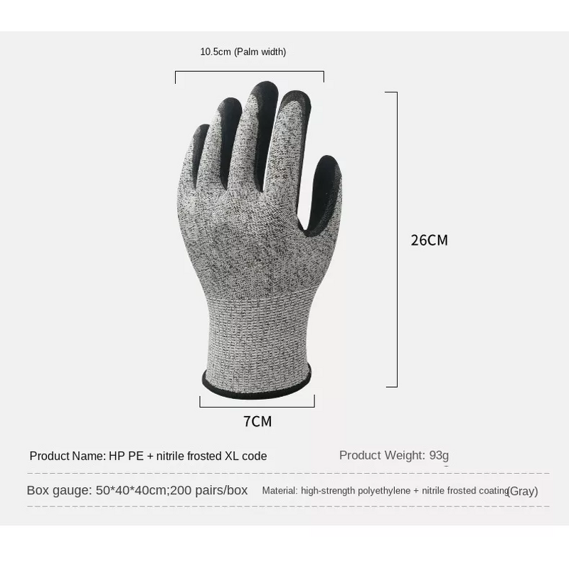 Safety Gloves Factory - Premium Cut Resistant Level 5 Ambidextrous