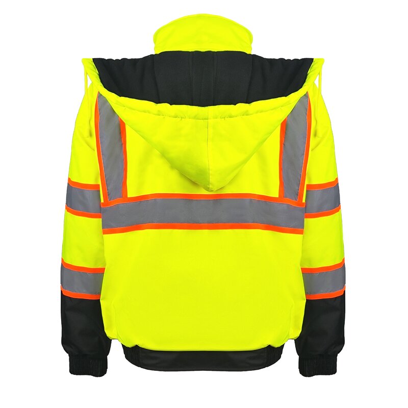 Safety Jacket Factory - Winter Warm Fleece Lining Bomber Jacket