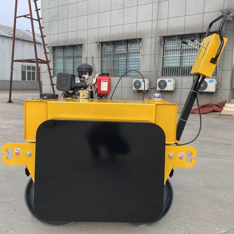 Double Drum Roller Factory - Walk Behind Vibratory for Soil Compaction