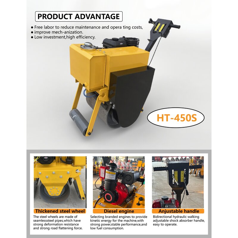 Vibratory Road Roller Factory - Direct Machines Single Drum Compactors