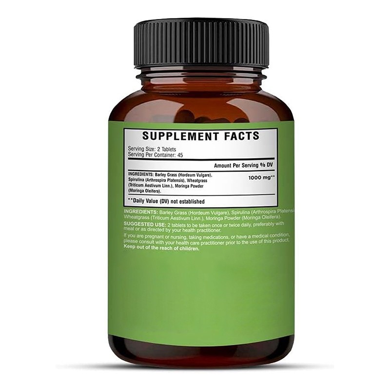 Herbal Supplements Tablets Supplier - Bulk Moringa Barley Grass Vitamin Fiber Immune System