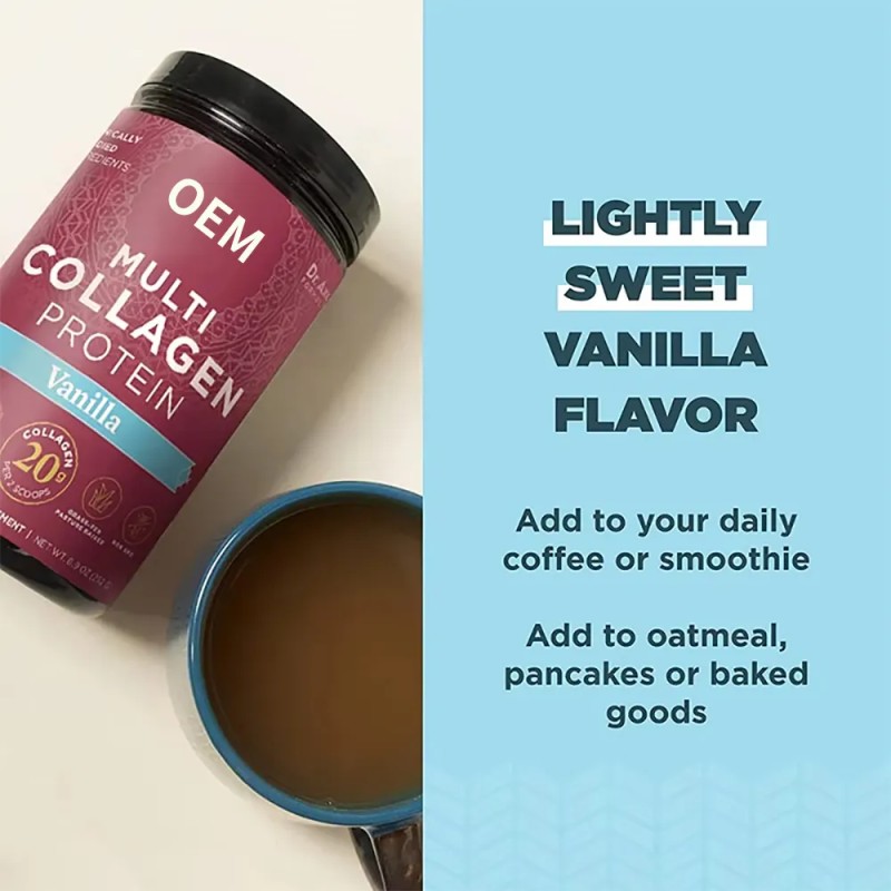 Hydrolyzed Collagen Manufacturer - OEM Hydrolyzed Collagen with Vitamin C Hyaluronic Acid Multi