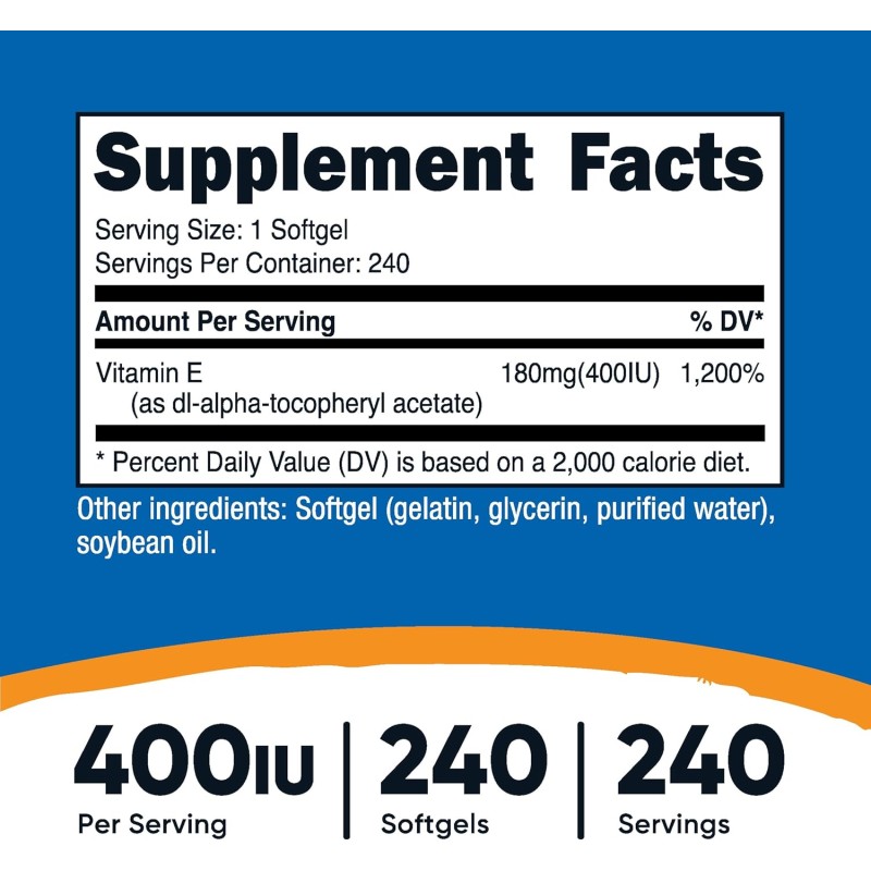 Vitamin E Softgel Factory - Bulk Private Label Vitamin E Softgel Antioxidants Sugar Free Vegan