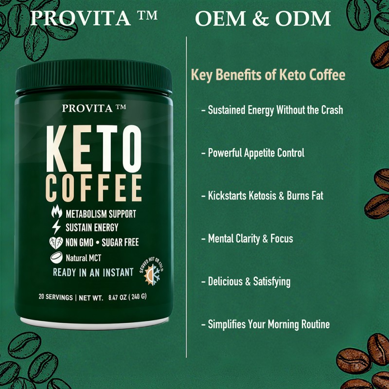 Instant Coffee Powder Supplier - OEM Ketogenic Instant Coffee Powder Body Management Fitness
