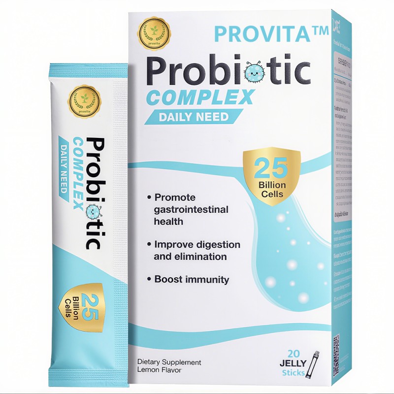 Prebiotics Granules Manufacturer - OEM Lemon Flavor Probiotics Prebiotics 25 Billion Cells Gastrointestinal