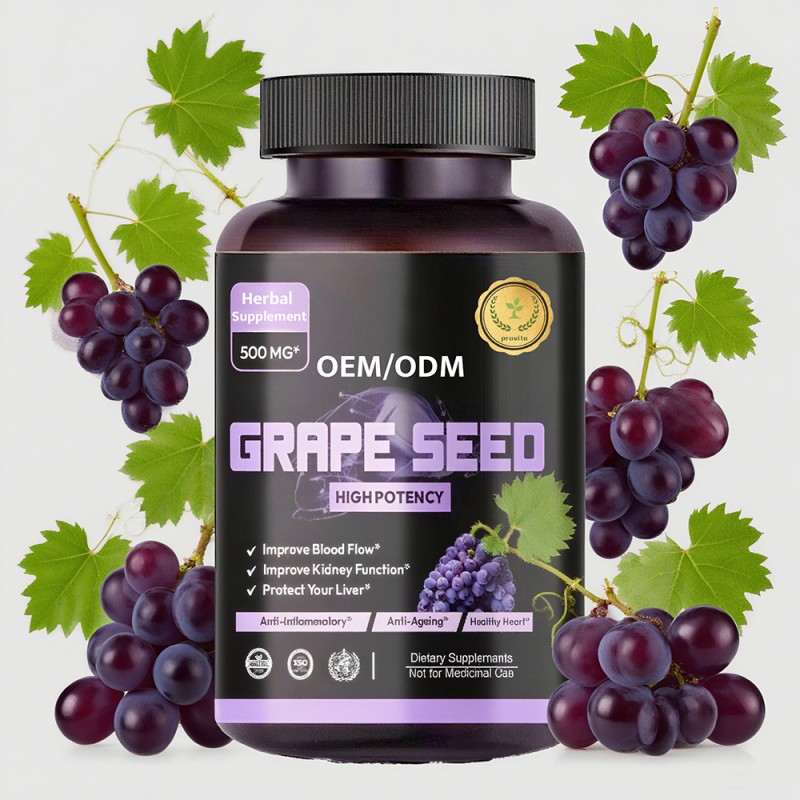 Grape Seed Capsules Supplier - Bulk Pure Natural Plant Extract Grape Seed Antioxidant Immunity