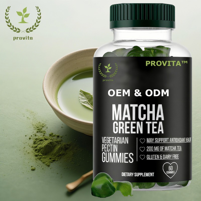 Antioxidant Gelled Fudge Supplier - OEM GMP Factory Custom Matcha Tea Polyphenols Chlorophyll
