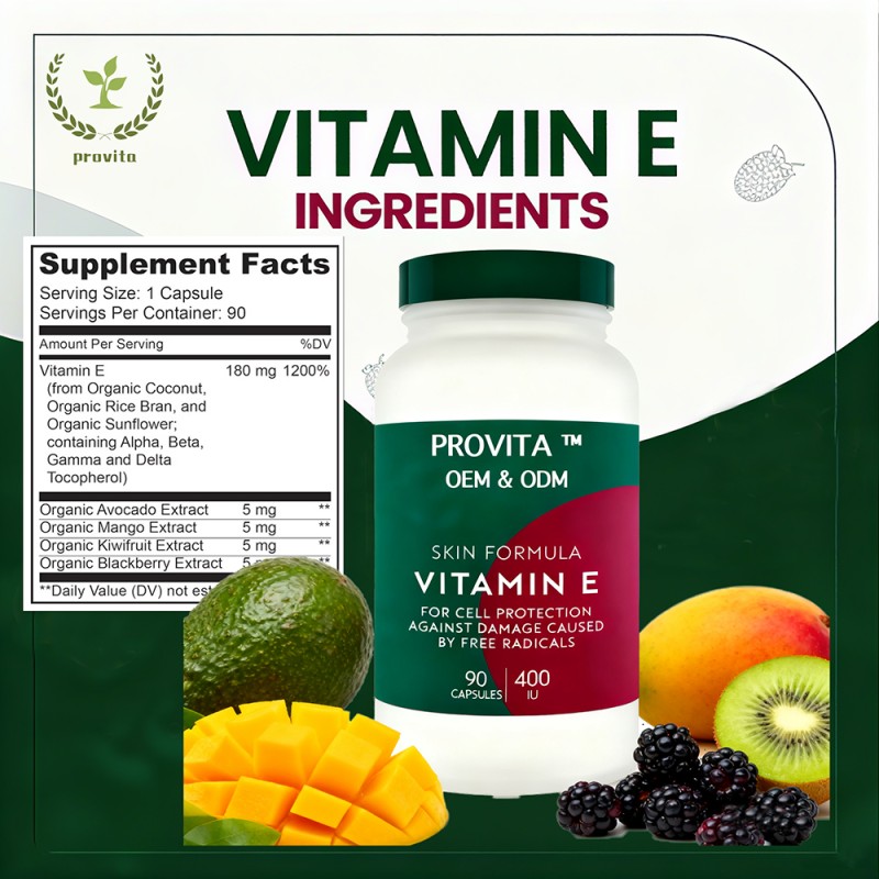 Antioxidant Capsules Factory - OEM Blackberry Kiwi Extract Vitamin E Beauty Skin Immune