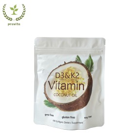 Coconut Extract Capsule Supplier - Bulk GMP Factory Customized D3 K2 Soft Capsule Calcium
