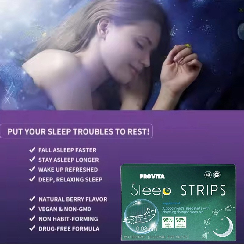 Sleep Strips Manufacturer - OEM Hot Selling Melatonin Gamma-Aminobutyric Acid Mint Film
