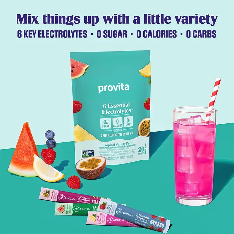 Electrolyte Powder Drink Supplier - OEM Fruity Flavor Electrolyte Drink Mix 6-Inc C Zinc Blend