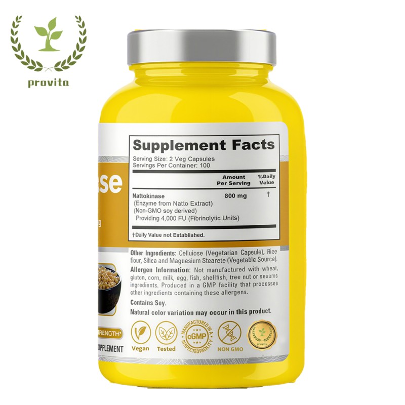 Natto Enzyme Capsules Factory - Bulk Custom Factory OEM/ODM Biofermentation Natto Active Enzyme