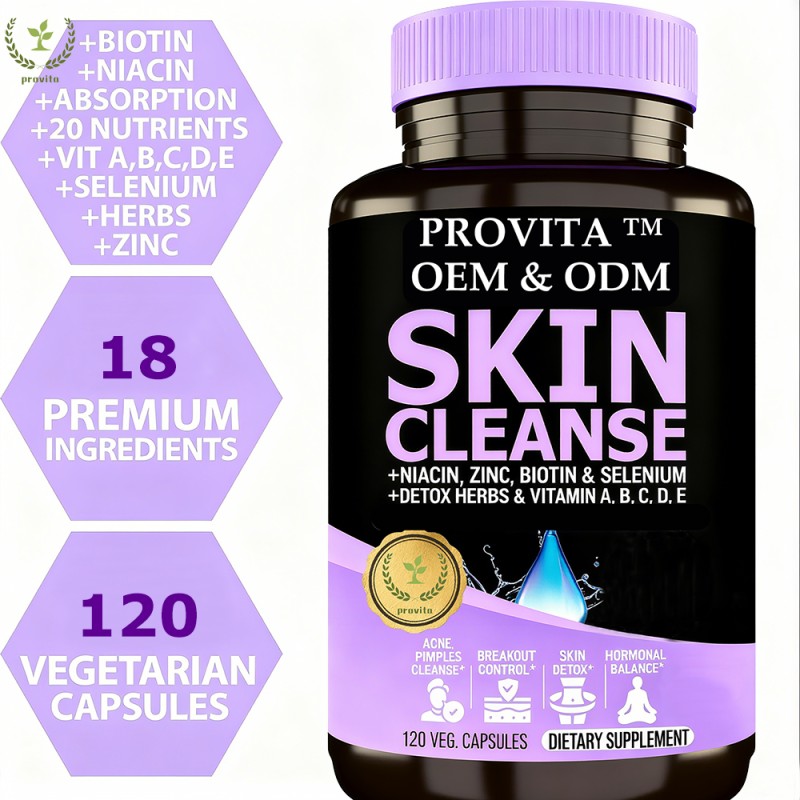 Skin Care Capsules Supplier - OEM Lady's Skin Complex Vitamins Minerals Niacinamide Zinc Biotin