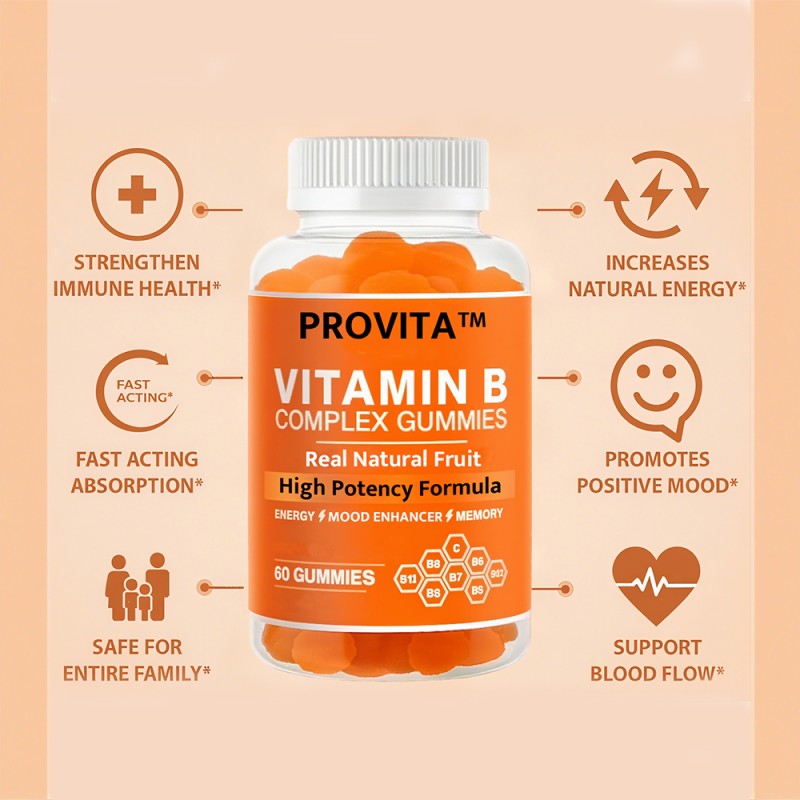 Gummy Vitamins Manufacturer - OEM Factory-Produced B Group B6 B12 Vitamin C Immunity Boost