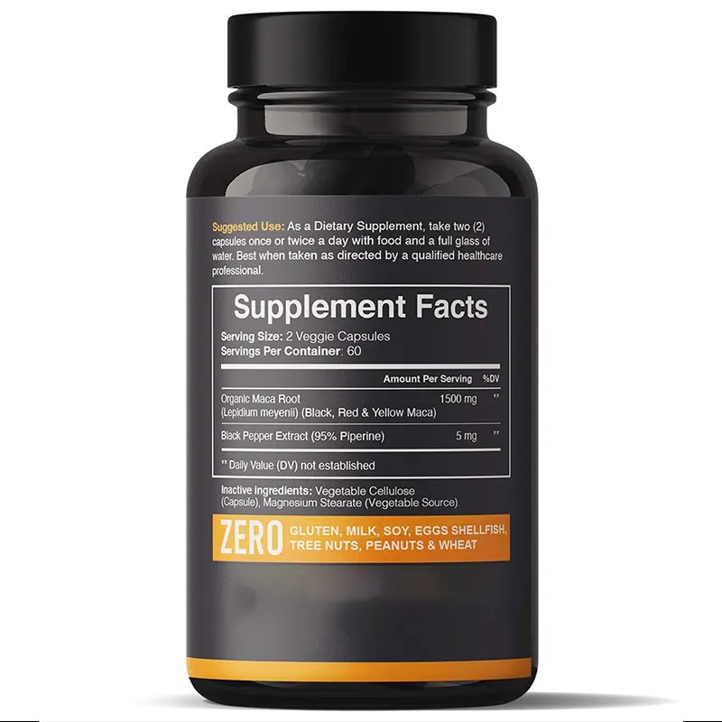 Maca Tablets Supplier - OEM Organic Maca Oyster Male Power Natural Maca Root Candy Pills