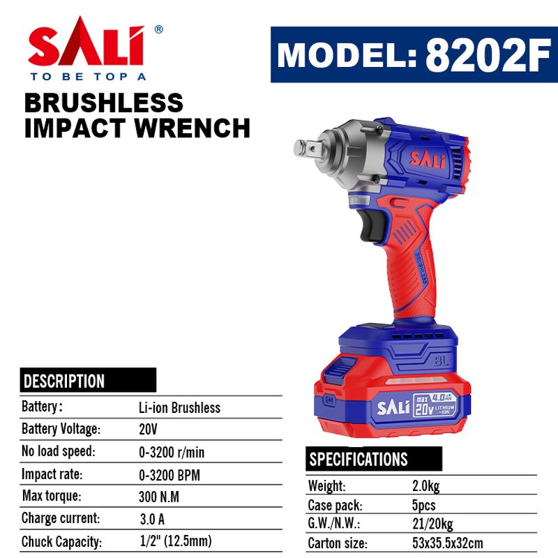 Impact Wrench Manufacturer - 8202F 20V Brushless Wrench