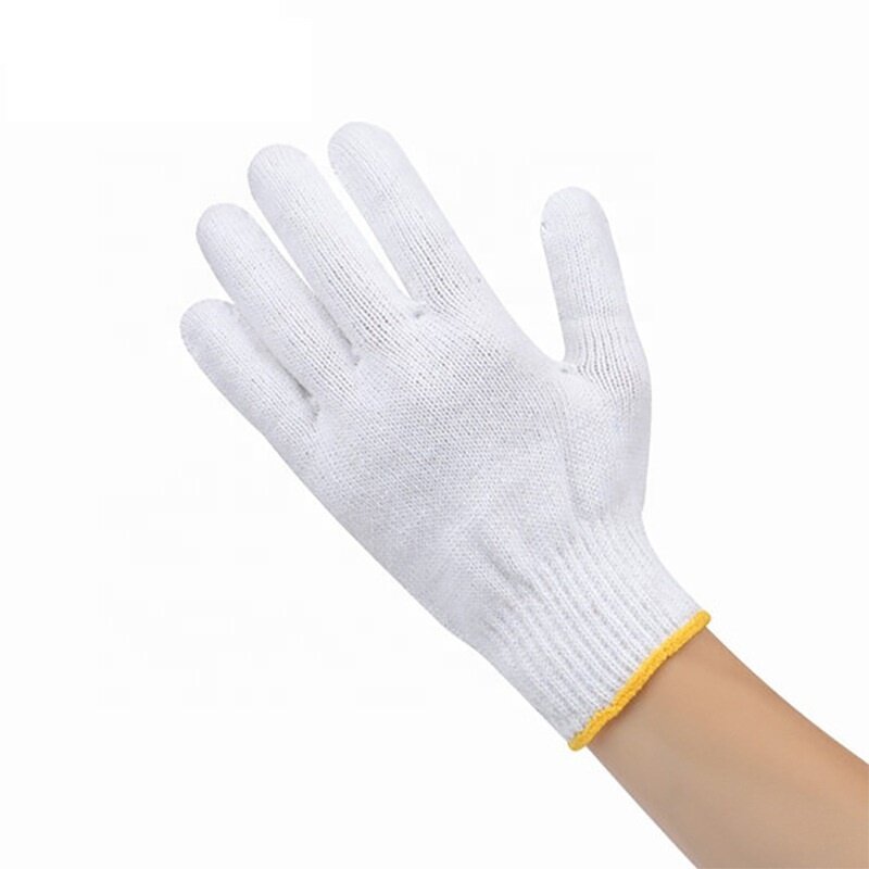 Cotton Gloves Factory - Bleached Textured Full Cotton