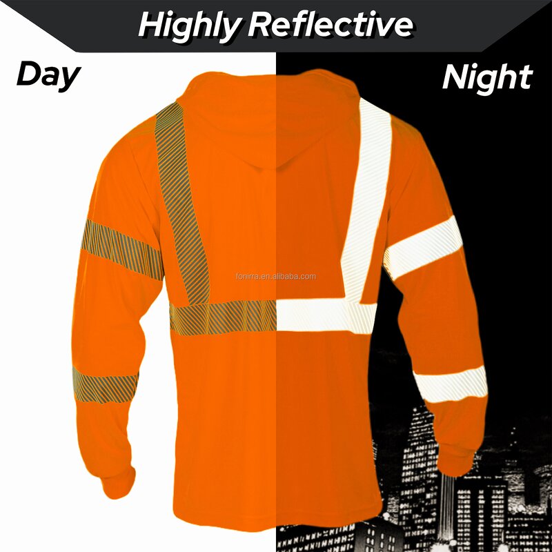 Reflective Shirt Factory - Class 3 UPF 50+ Hood Work Wear