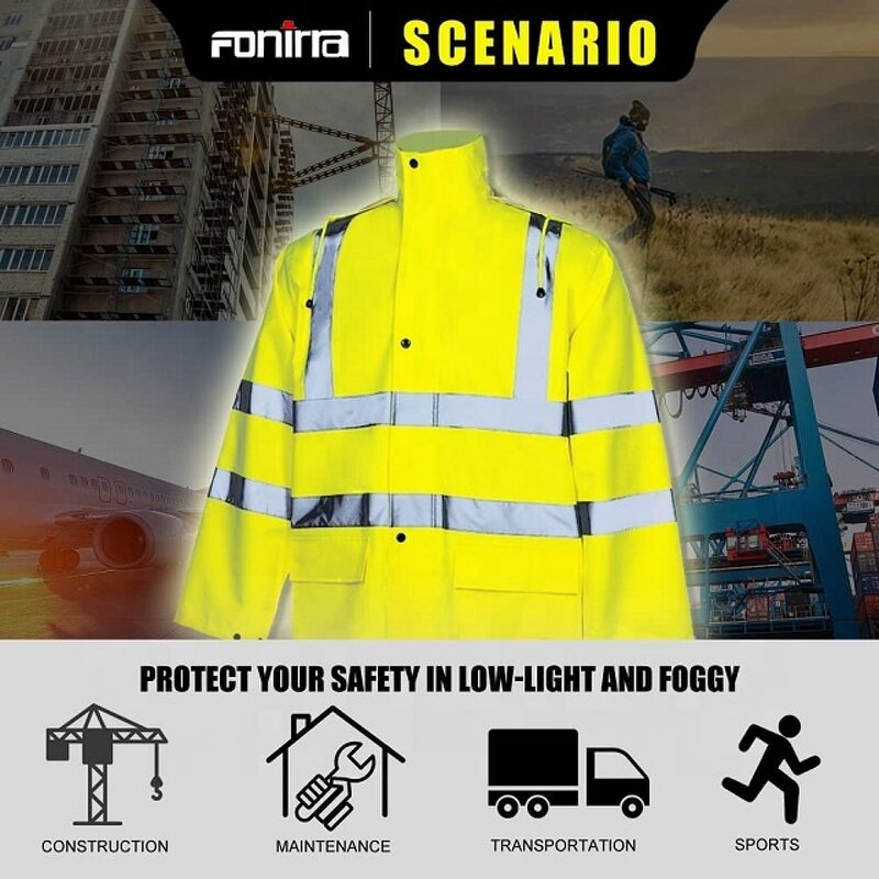 Rain Gear Manufacturer - Class 3 Safety Long Waterproof