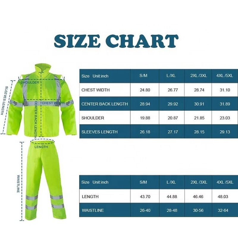 Hi Vis Jacket Factory - Reflective Waterproof Oxford Raincoat